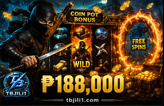 tbjili casino slot reels with symbols and a visible control area
